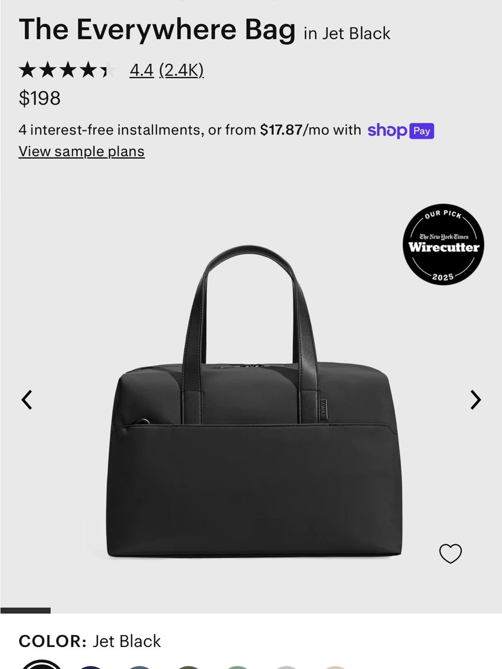 Red Men's Weekender Bag with Black Straps - Picture 7 of 10